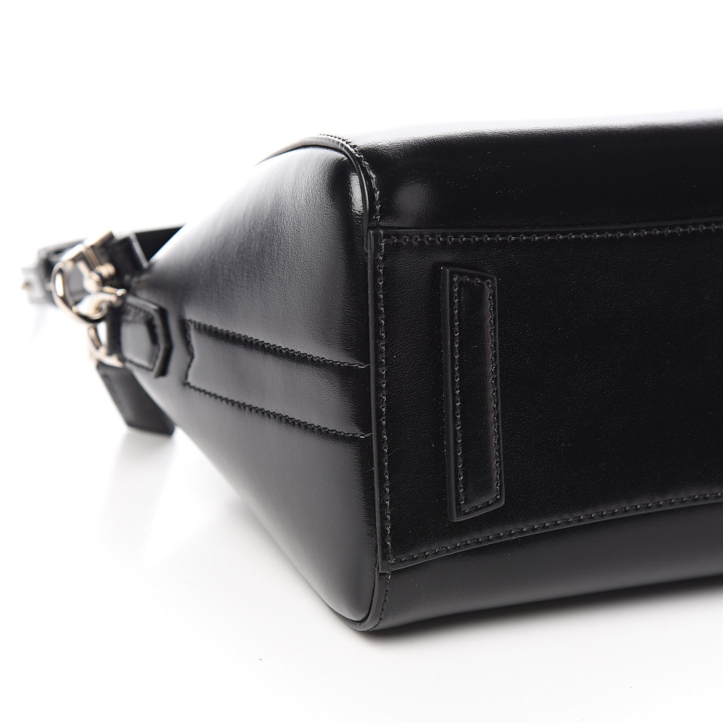 Shiny Lord Calfskin Mini Antigona Black