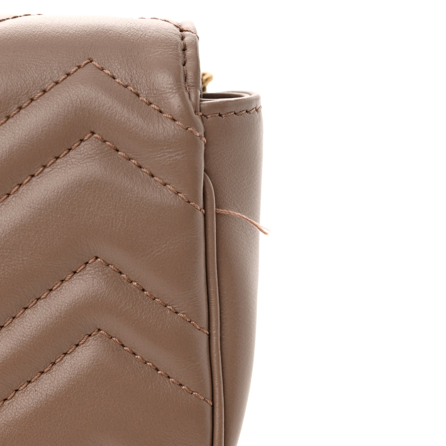 Calfskin Matelasse Super Mini GG Marmont Shoulder Bag Porcelain Rose