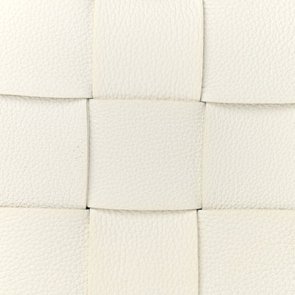 Bottega Veneta Grained Calfskin Maxi Intrecciato Cassette Crossbody Bag White 7 of 10