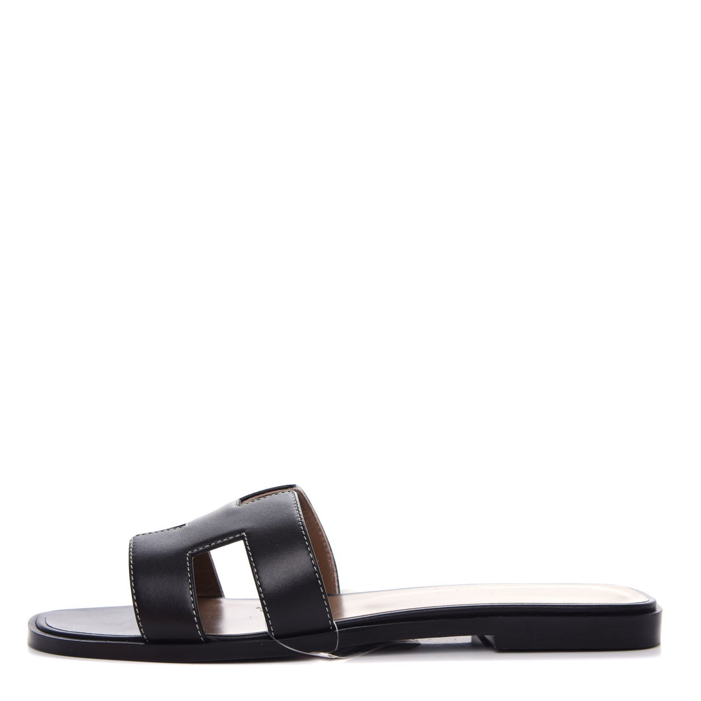Box Calfskin Oran Sandals 38 Black