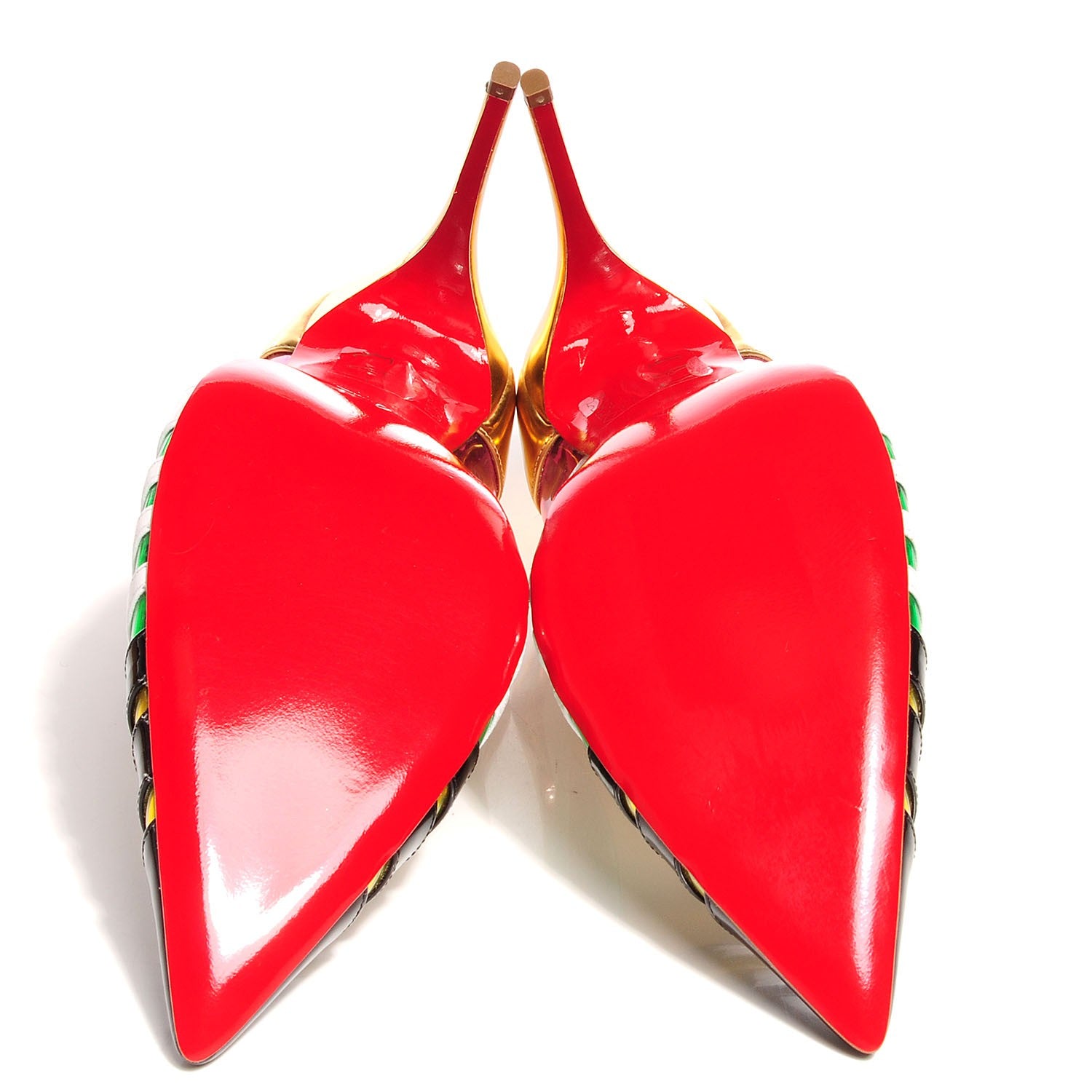 Christian Louboutin Patent Kid PVC Bandy 100 Pumps 38 Multicolor 5 of 7
