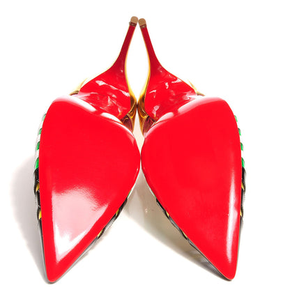 Christian Louboutin Patent Kid PVC Bandy 100 Pumps 38 Multicolor 5 of 7
