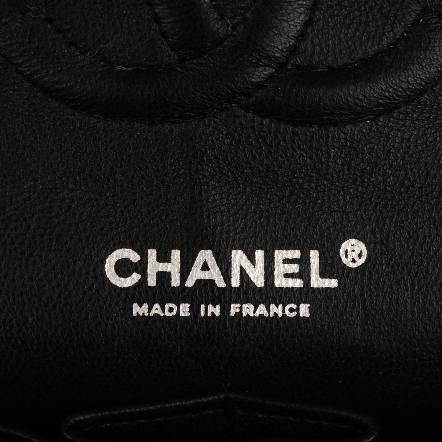 Chanel Lambskin Camellia Stitched Medium Double Flap Black 7 of 9