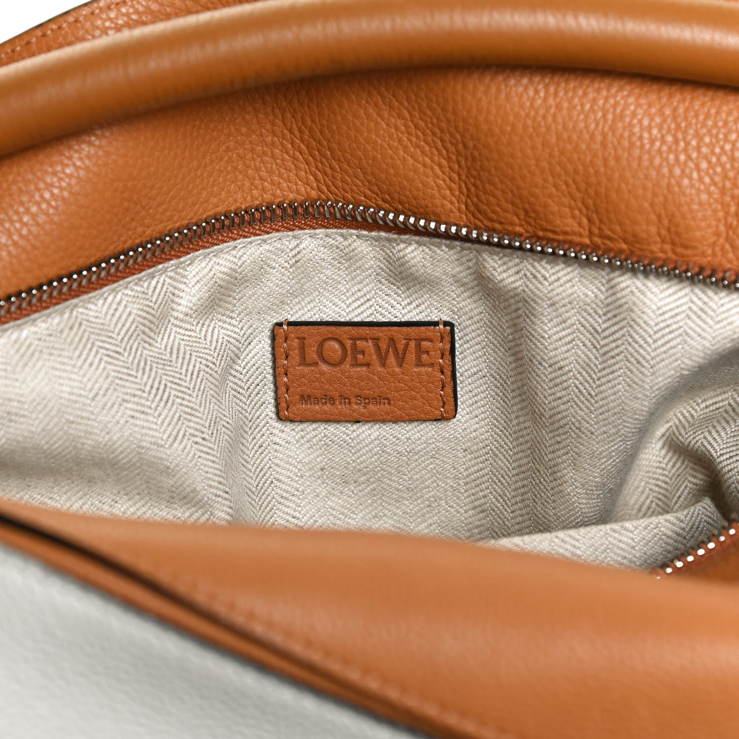 Loewe Calfskin Medium Puzzle Bag Tan Soft White 6 of 15
