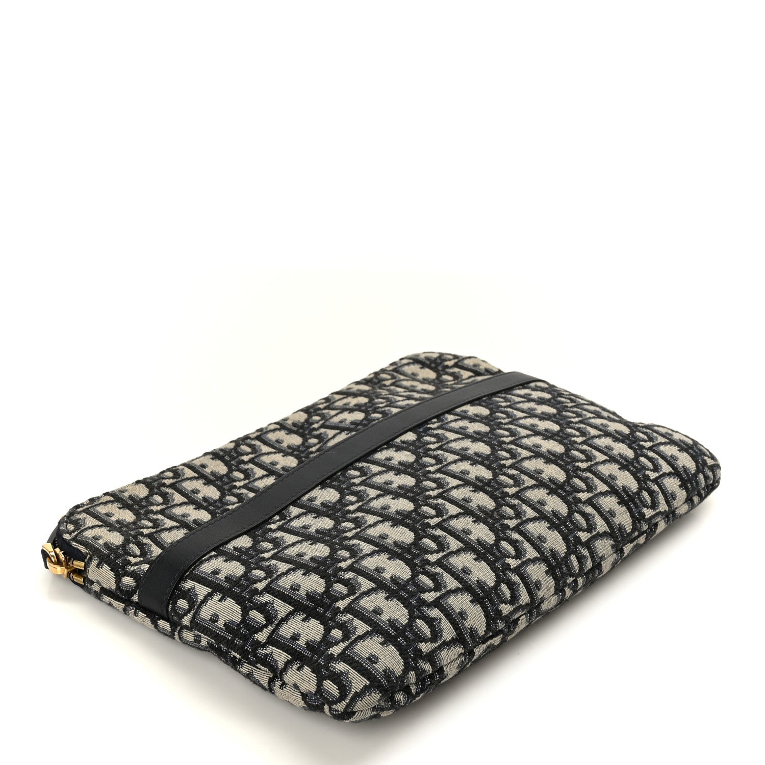 Christian Dior Oblique Pouch Clutch Blue 4 of 9