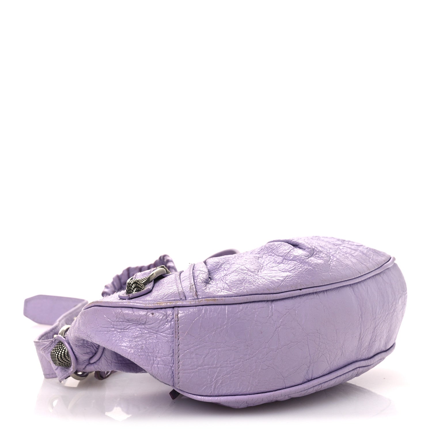 Balenciaga Extra Supple Calfskin Crocodile Embossed Le Cagole Shoulder Bag XS Lilac 5 of 18