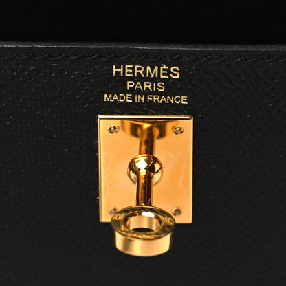 Hermes Epsom Kelly Sellier 25 Black 6 of 10