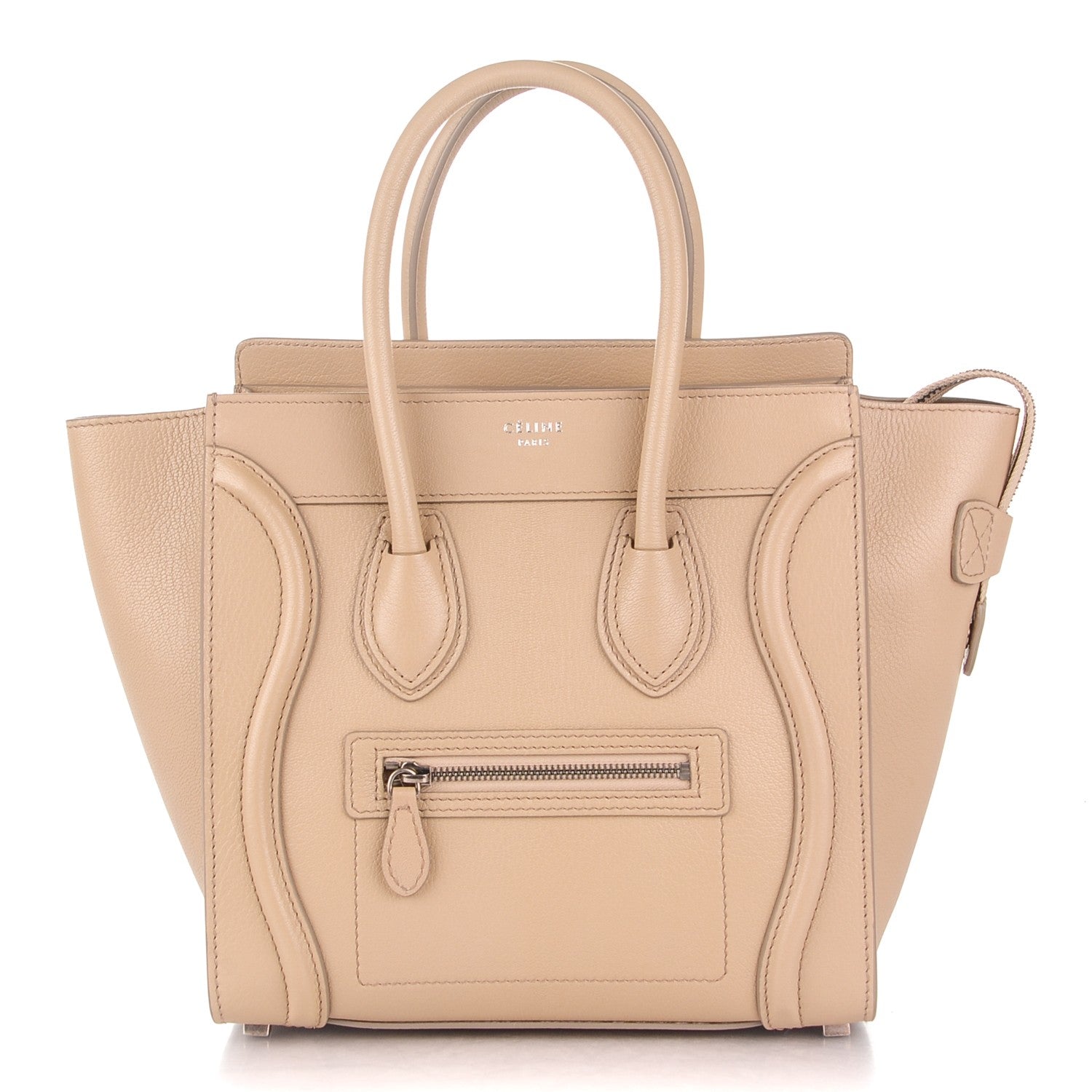 Celine Goatskin Micro Luggage Sand 1 of 7