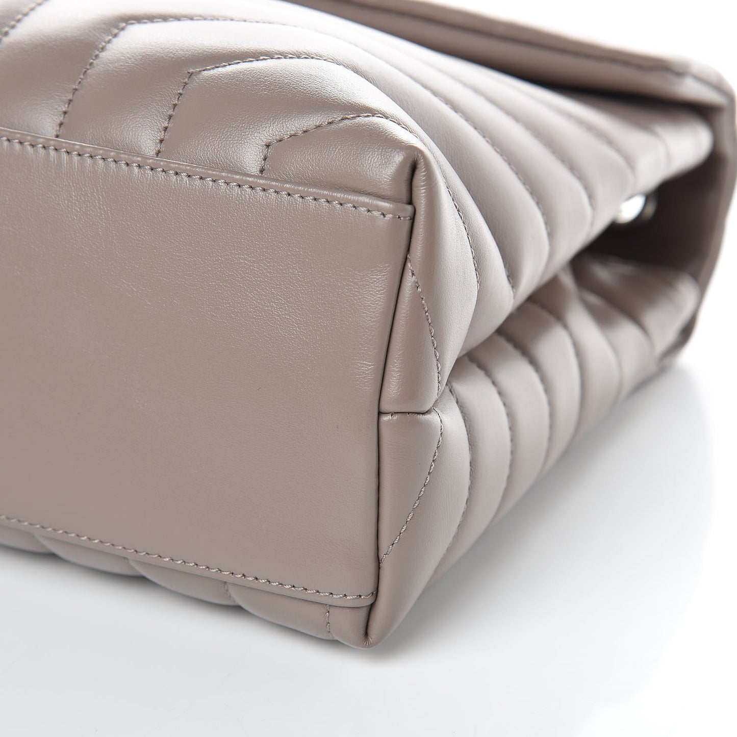 Calfskin Y Quilted Monogram Medium Loulou Chain Satchel Mink