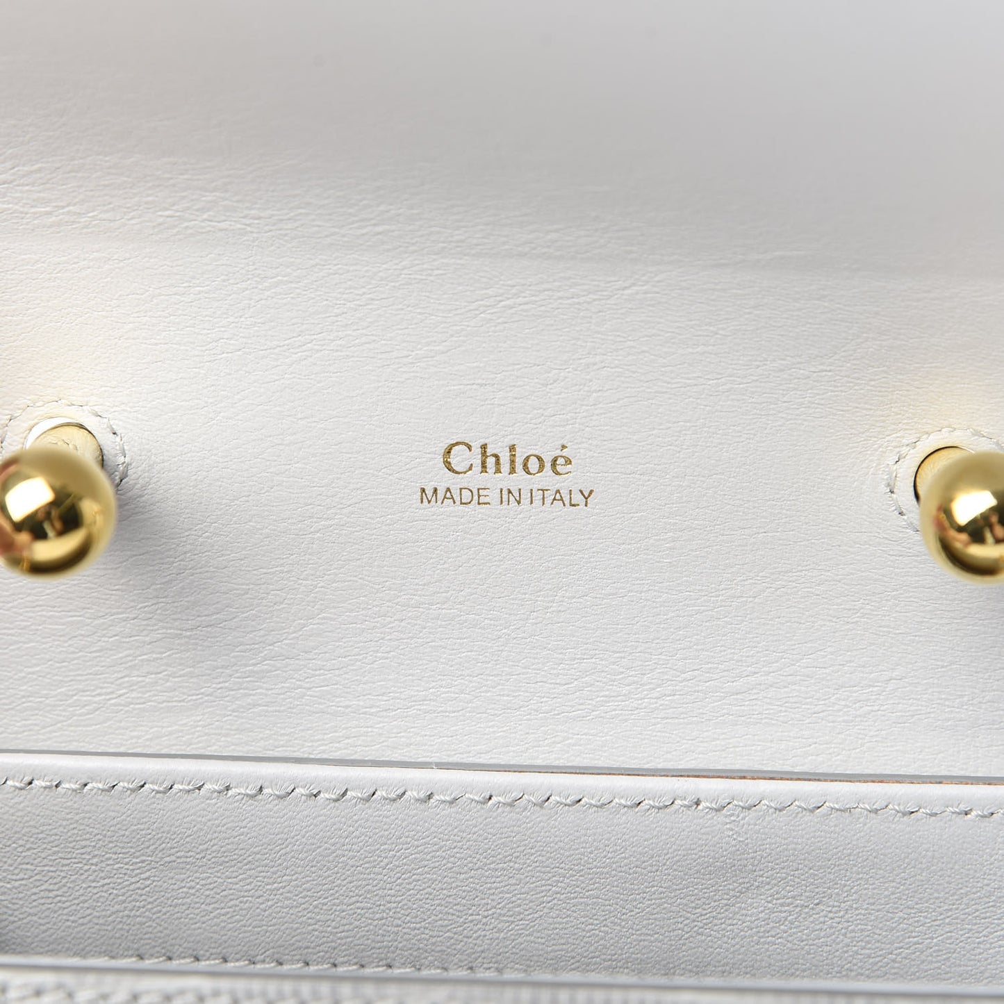 Calfskin Lizard Embossed Small Aby Lock Light Cloud