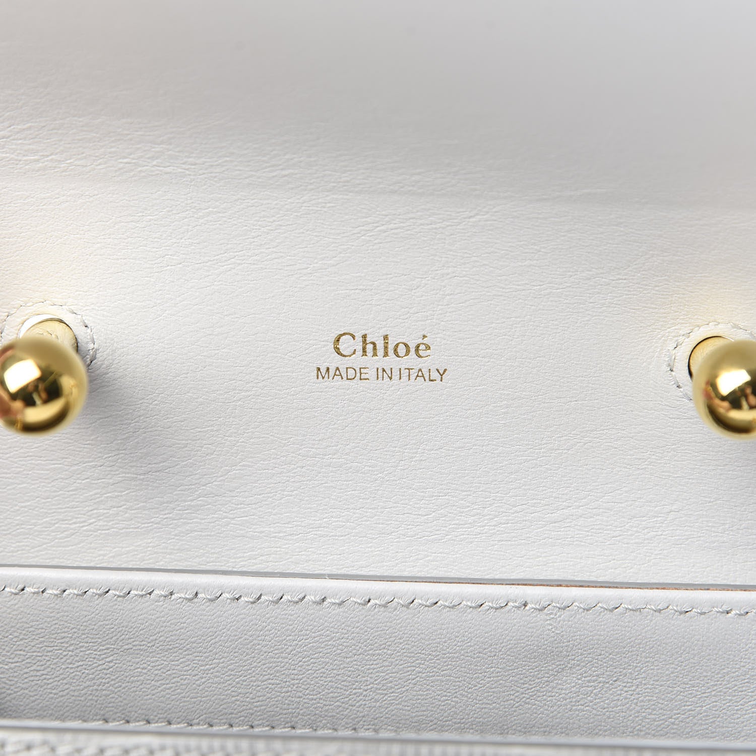 Chloe Calfskin Lizard Embossed Small Aby Lock Light Cloud 6 of 10