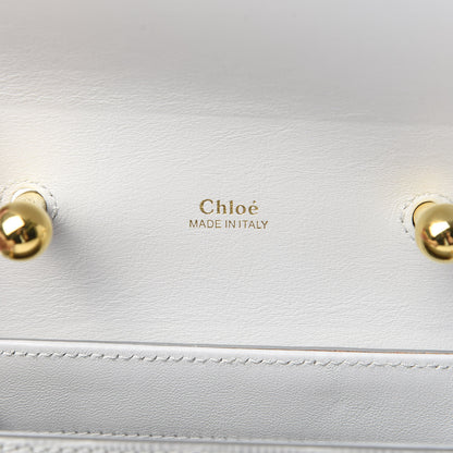 Chloe Calfskin Lizard Embossed Small Aby Lock Light Cloud 6 of 10