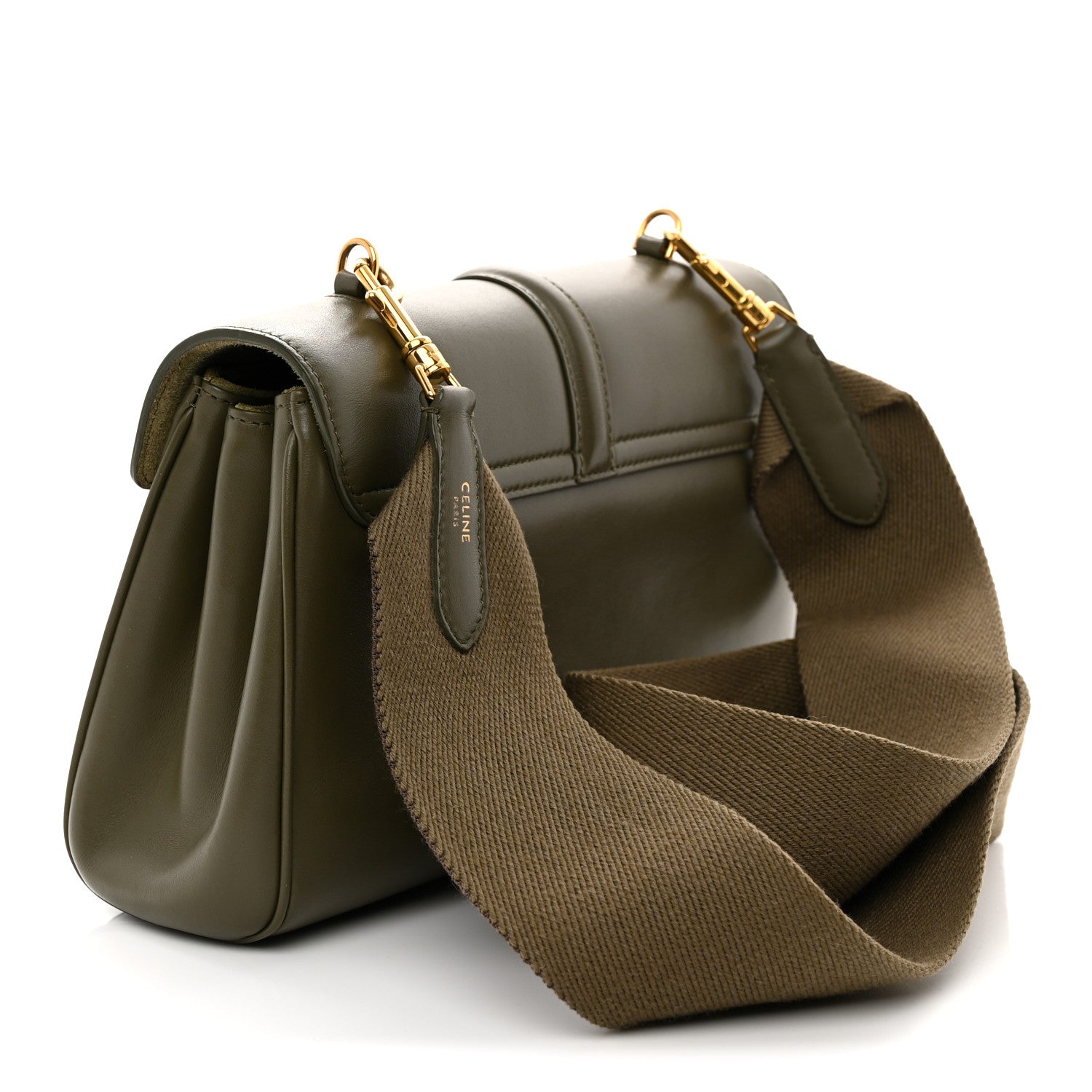 Celine Smooth Calfskin Teen 16 Crossbody Bag Army Green 3 of 11