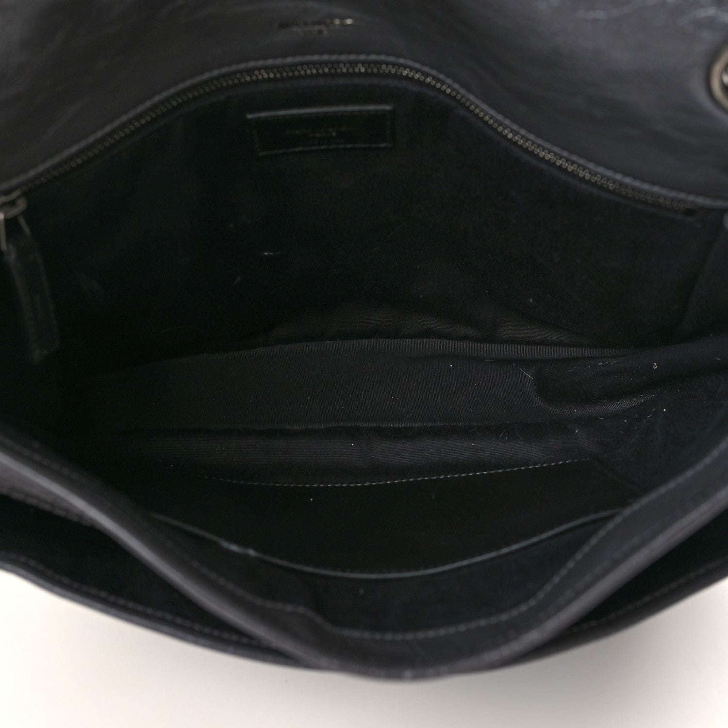 Saint Laurent Crinkled Calfskin Matelasse Monogram Large Niki Chain Satchel Asphalt 5 of 10