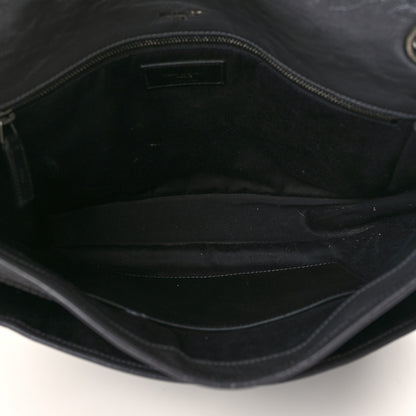 Saint Laurent Crinkled Calfskin Matelasse Monogram Large Niki Chain Satchel Asphalt 5 of 10
