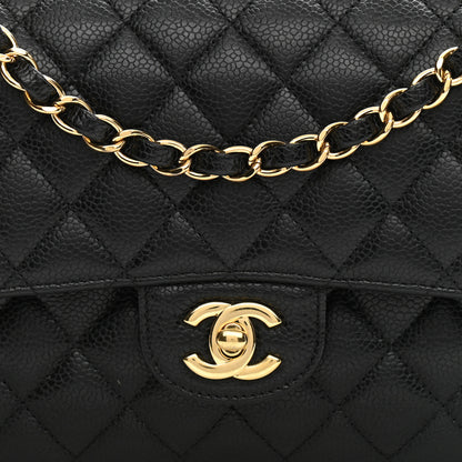 Chanel Caviar Quilted Medium Double Flap Black 3 of 10