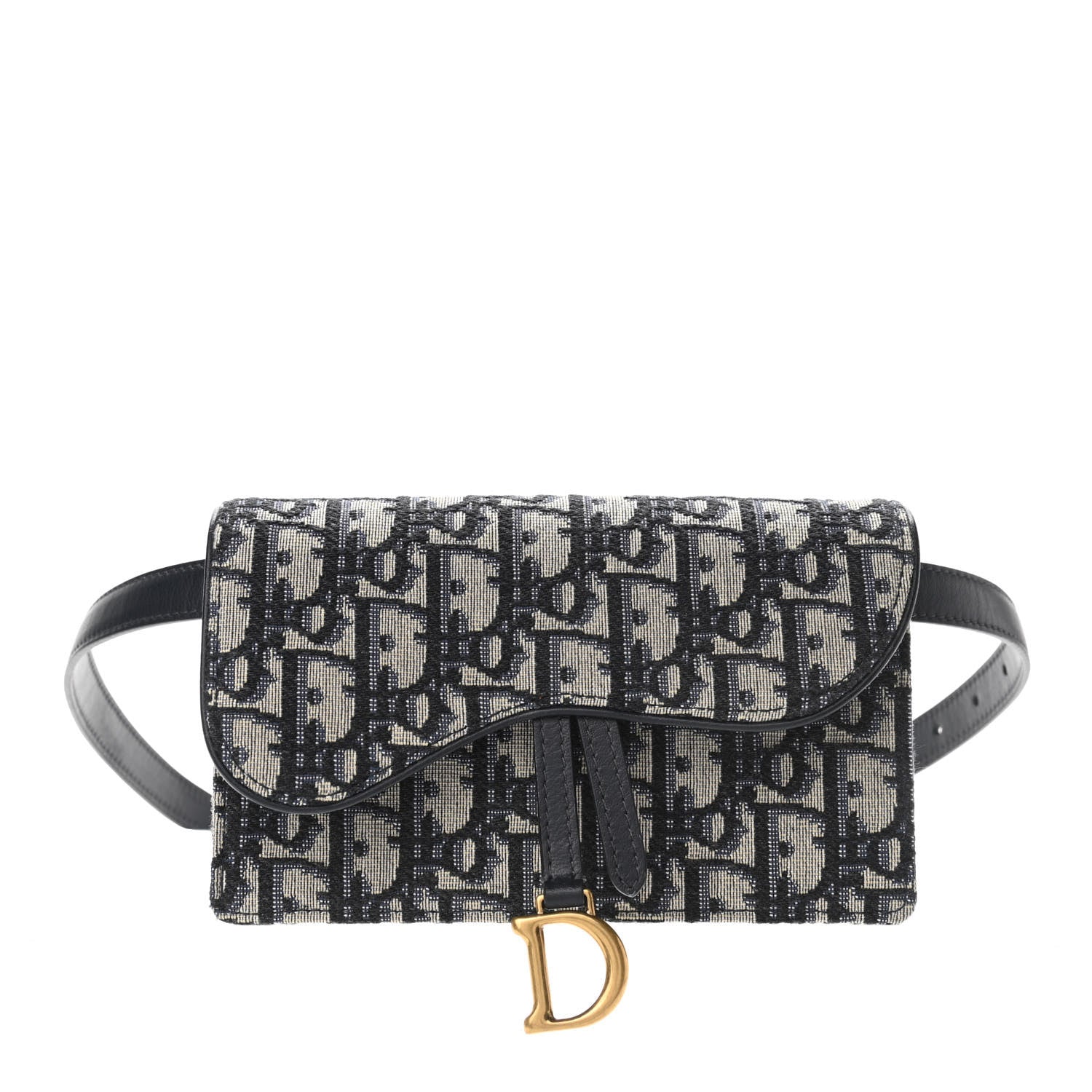Christian Dior Oblique Saddle Belt Bag Blue 1 of 9