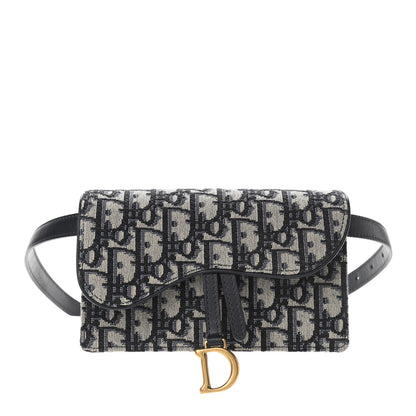 Christian Dior Oblique Saddle Belt Bag Blue 1 of 9