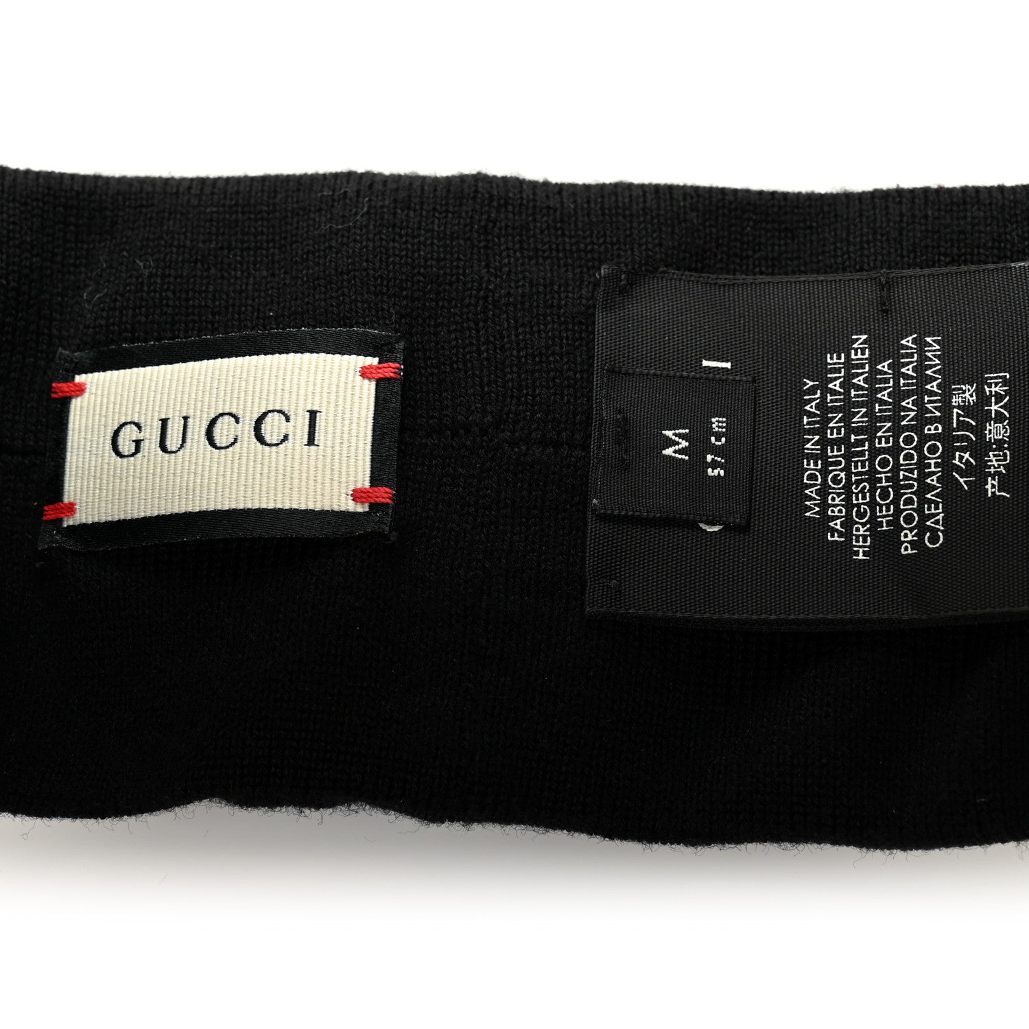 Gucci Sequin Polyester Headband M 57 Black White 4 of 4