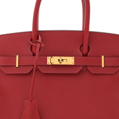 Hermes Epsom Birkin 30 Rouge Casaque 8 of 14