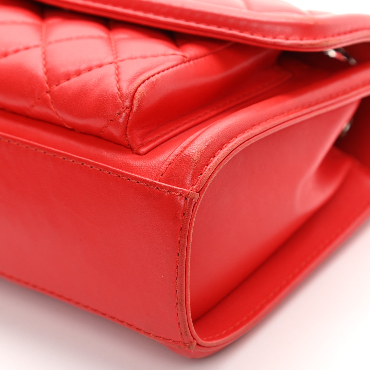 Chanel Lambskin Quilted Small Geometric Flap Red 9 of 20
