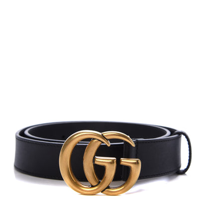 Gucci Calfskin Double G 30mm Belt 75 30 Black 1 of 4