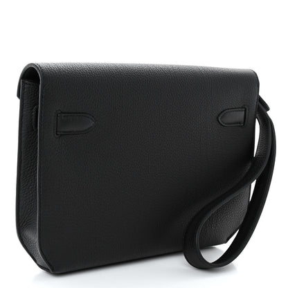 Hermes Togo Kelly Depeches 25 Pouch Black 4 of 11