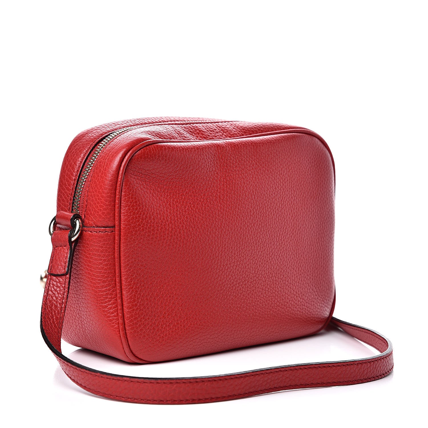 Gucci Pebbled Calfskin Small Soho Disco Bag Tabasco Red 3 of 11