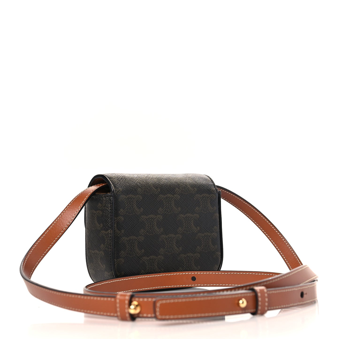 Triomphe Canvas Calfskin Mini Claude Tan