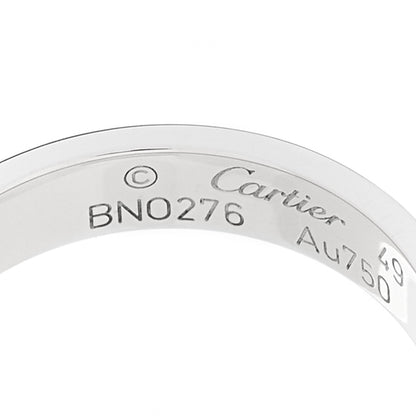 Cartier 18K White Gold 3.5mm LOVE Wedding Band Ring 49 4.75 5 of 6