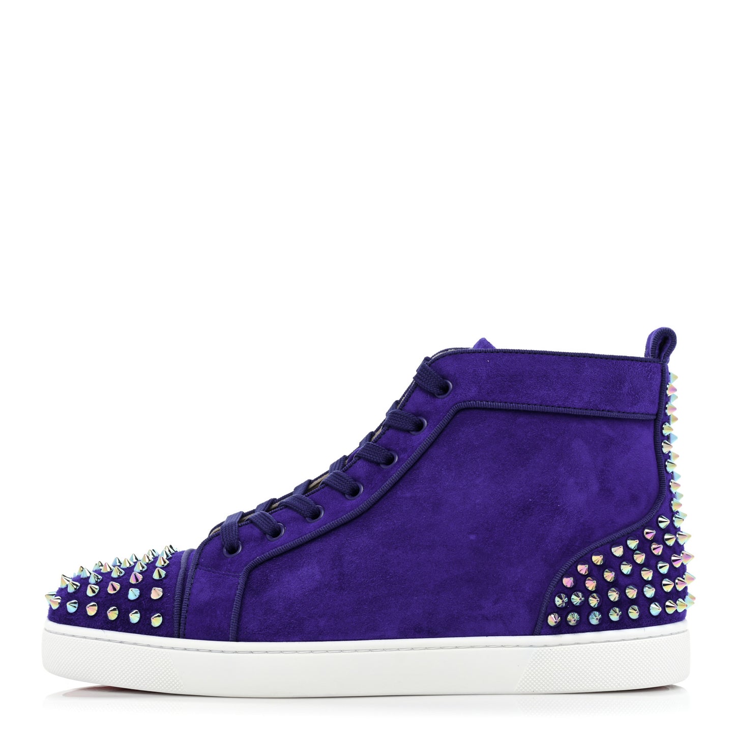 Suede Mens Louis Spikes Flat Sneakers 42.5 Royal Blue