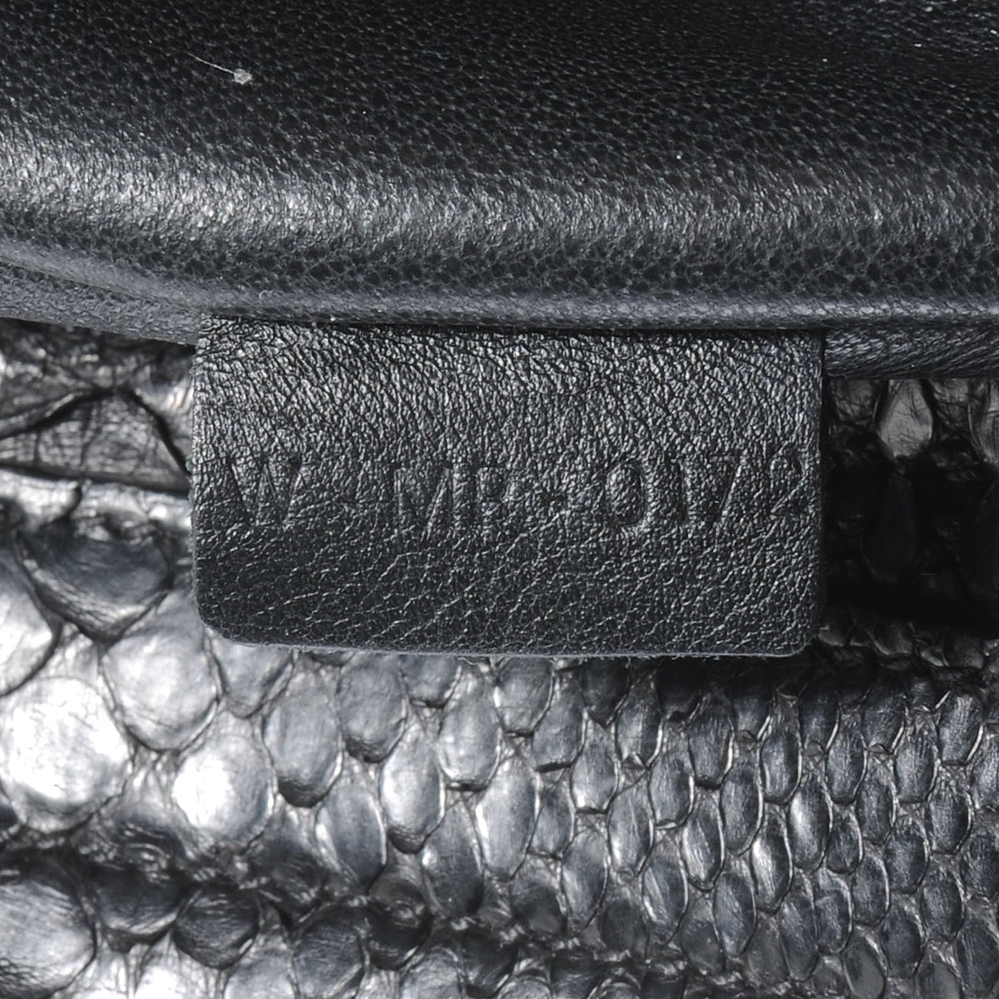 Python and Suede Small Trapeze Black