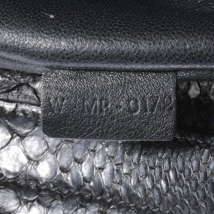 Celine Python and Suede Small Trapeze Black 4 of 6