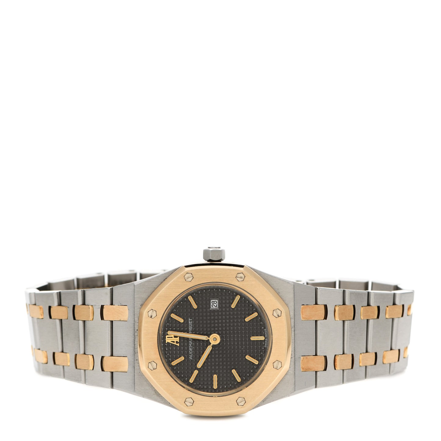 Stainless Steel 18K Yellow Gold 30mm Royal Oak Quartz Watch