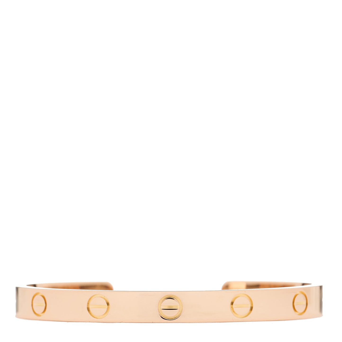18K Yellow Gold LOVE Cuff Bracelet 16