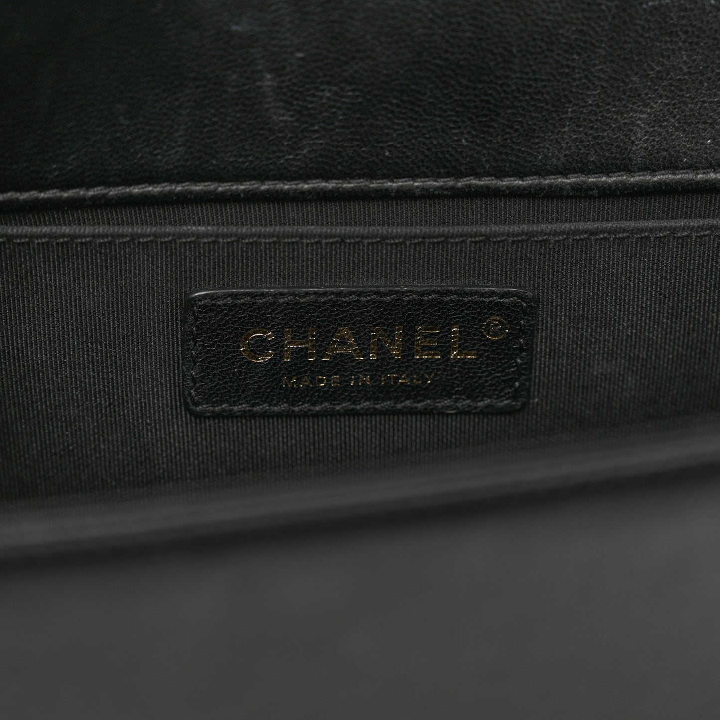 Lambskin Quilted Medium Boy Flap Black