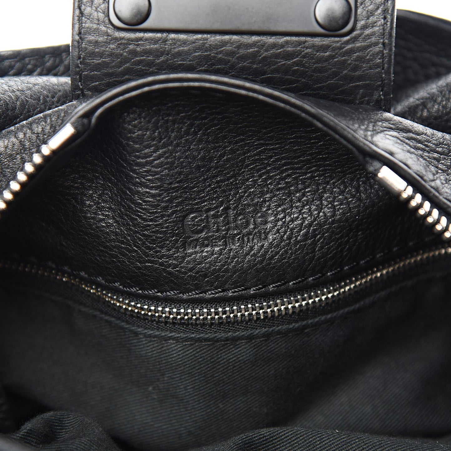 Calfskin Paddington Satchel Black