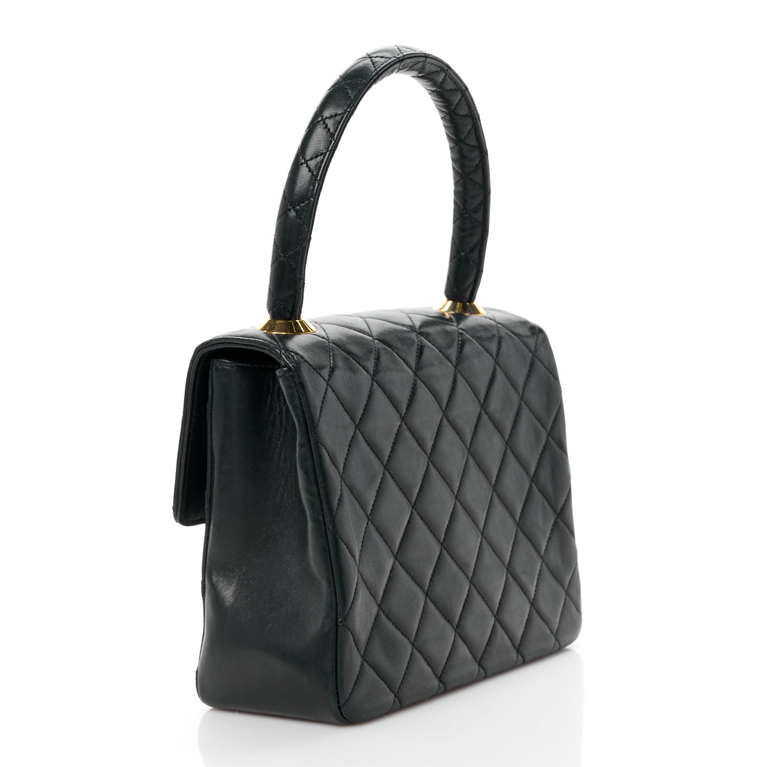 Chanel Lambskin Quilted Mini Kelly Flap Bag Black 3 of 11