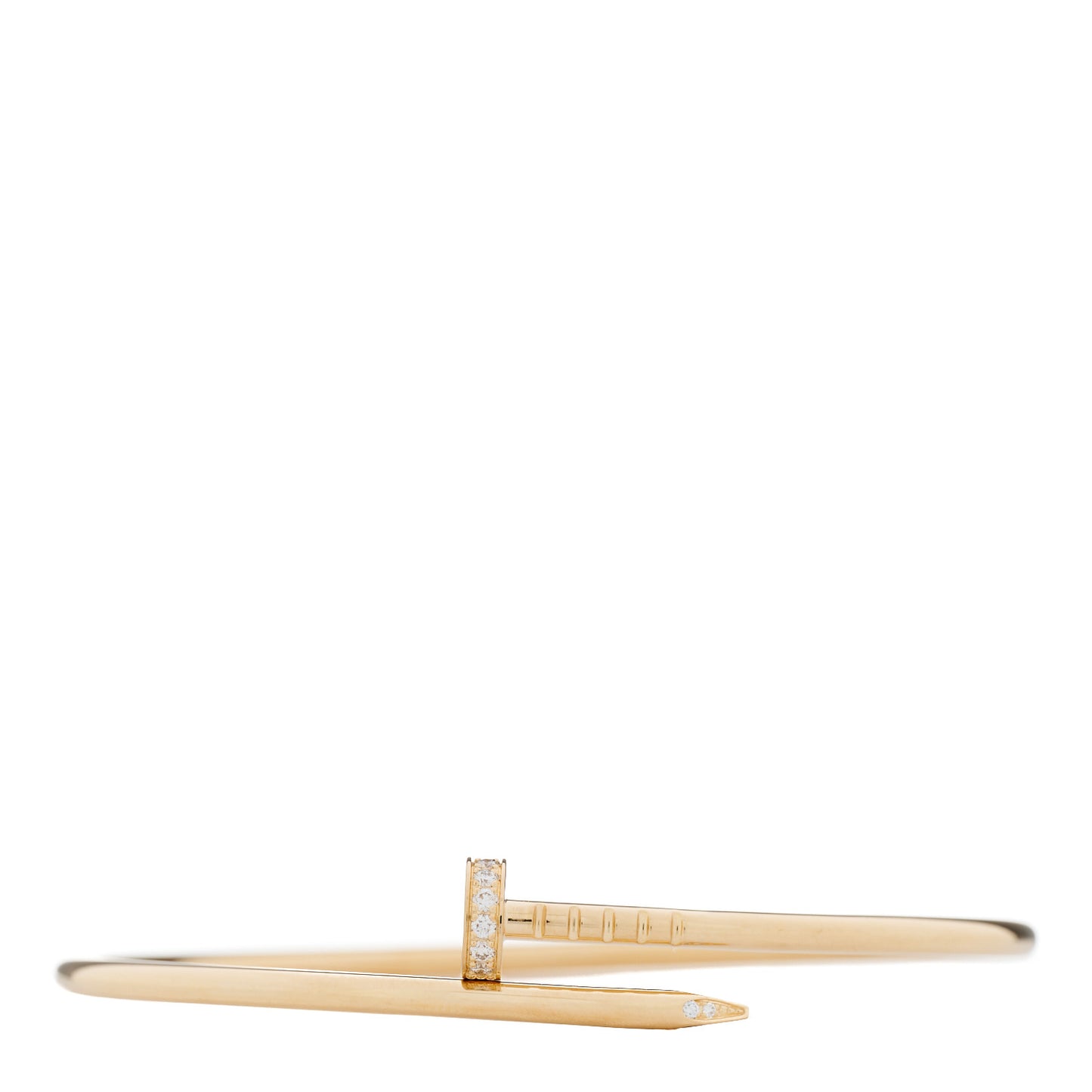 18K Yellow Gold Diamond Small Juste Un Clou Bracelet 17