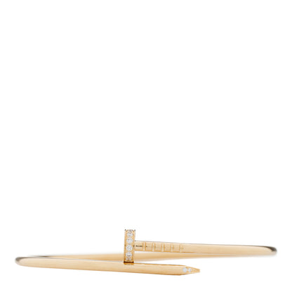 Cartier 18K Yellow Gold Diamond Small Juste Un Clou Bracelet 17 1 of 4