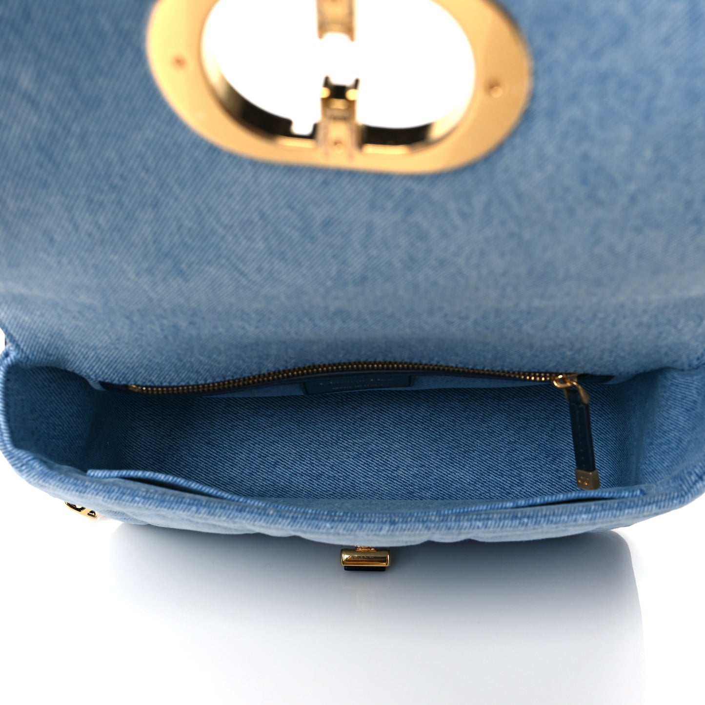 Denim Macrocannage Medium Caro Bag Blue