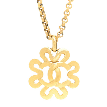 Chanel CC Flower Necklace Gold 4 of 6
