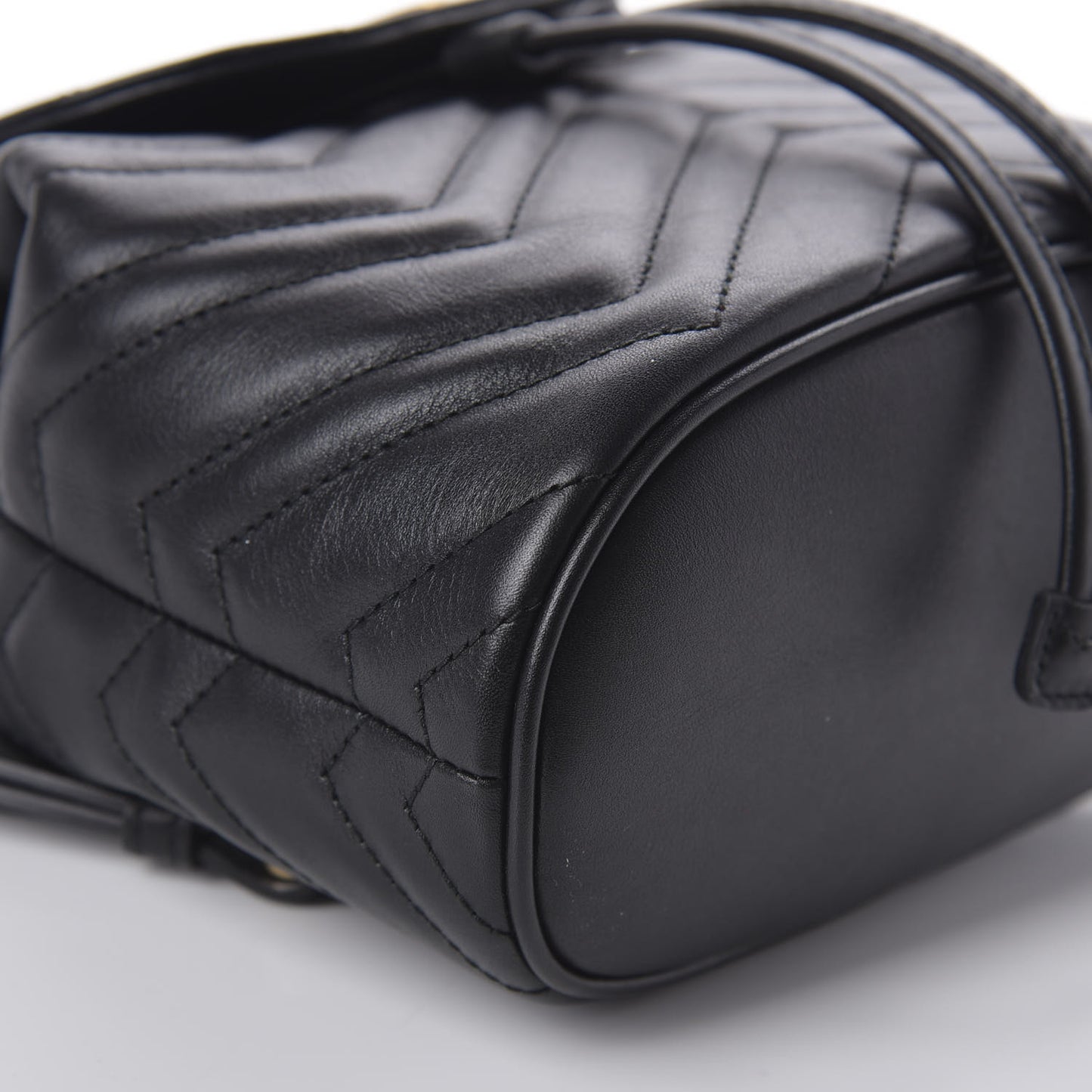 Calfskin Matelasse GG Marmont Flap Backpack Black