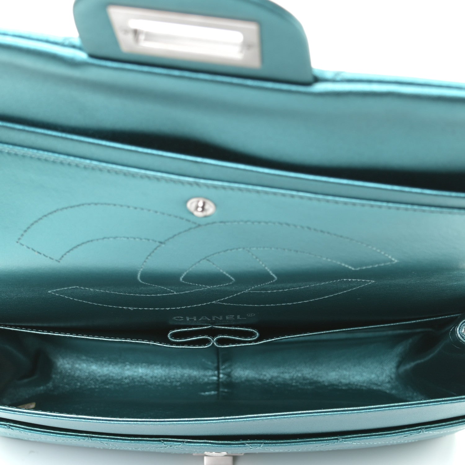 Chanel Metallic Calfskin Quilted 2.55 Reissue 226 Flap Turquoise 5 of 7