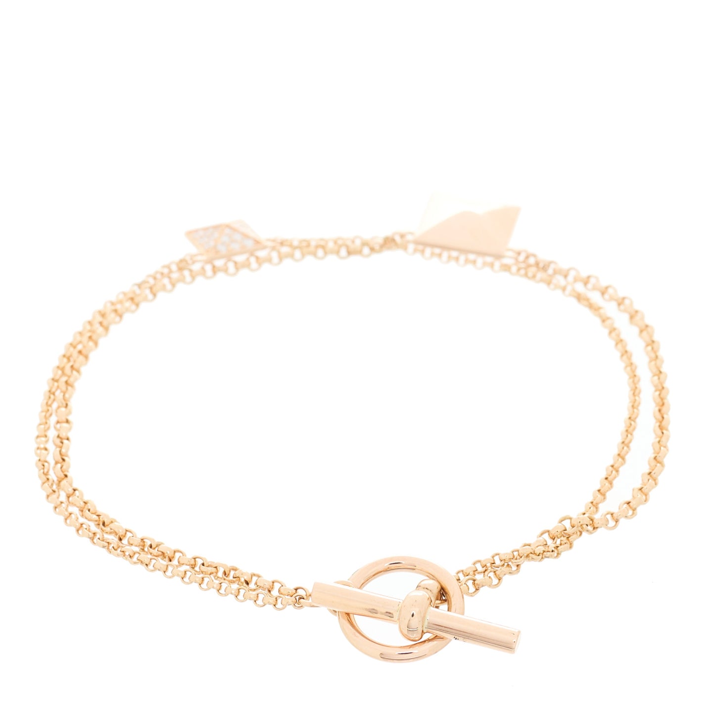 18K Rose Gold Diamond Clou d'H Bracelet