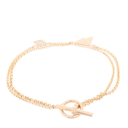 Hermes 18K Rose Gold Diamond Clou d'H Bracelet 2 of 4