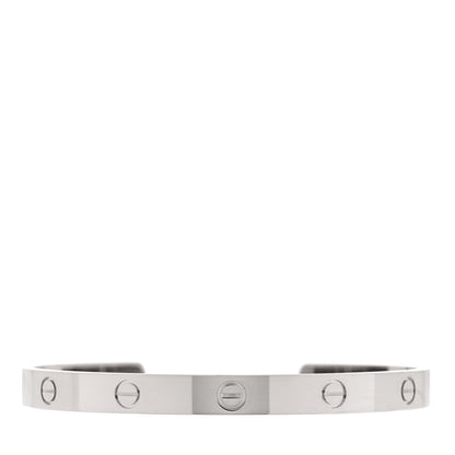 Cartier 18K White Gold LOVE Cuff Bracelet 20 1 of 4