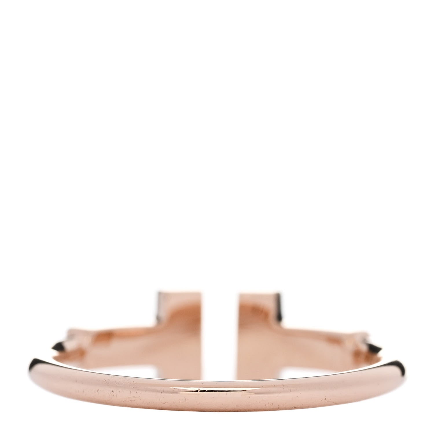 Tiffany 18K Rose Gold Diamond T Wire Ring 49 5 3 of 4