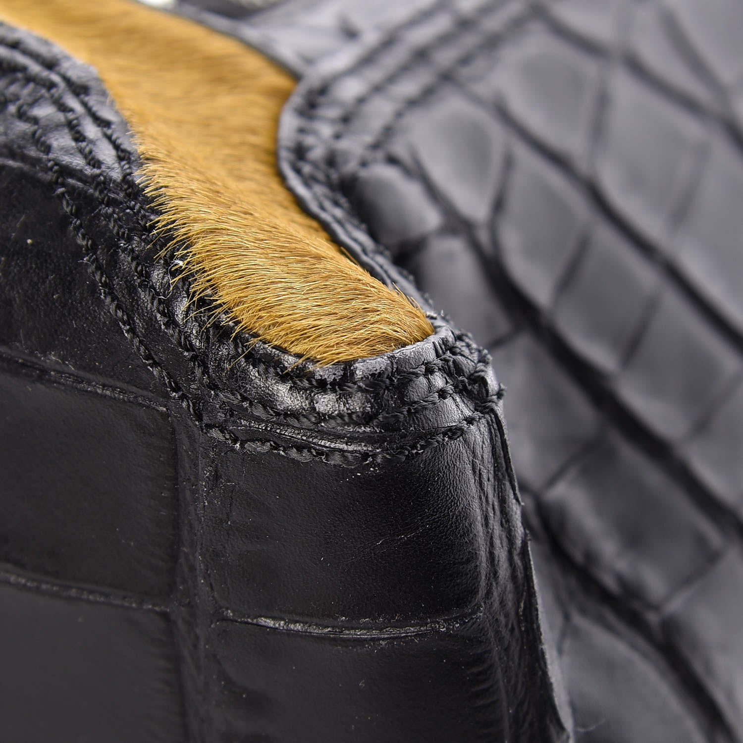 3.1 Phillip Lim 3.1 Calf Hair Calfskin Crocodile Embossed Medium Pashli Satchel Antique Grey Olive 19 of 22