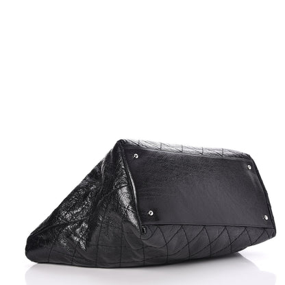 Chanel Glazed Calfskin XL On The Road Tote Black 4 of 7